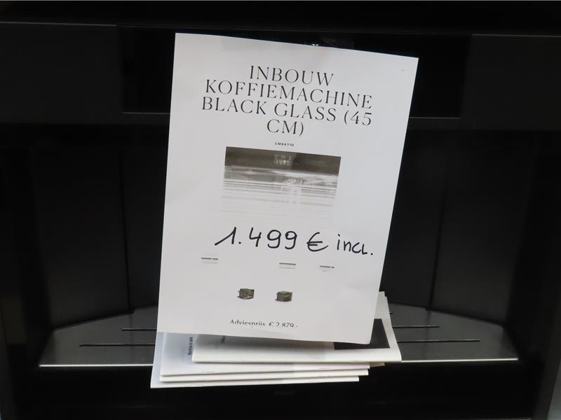 Outlet voordelige Inbouw koffiemachine Black Glass