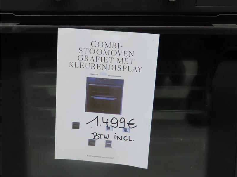 Outlet voordelige Combistoomoven grafiet met kleurendisplay