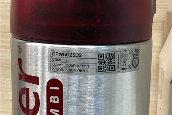 Outlet Quooker boiler Quooker COMBI+E
