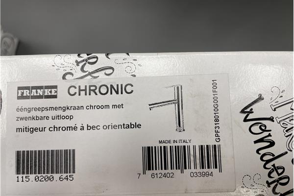 Outlet ééngreepsmengkraan chroom Franke Chronic