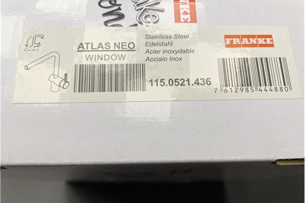 Outlet ééngreepsmengkraan edelstaal Franke Atlas Neo Window