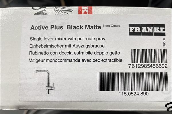 Outlet ééngreepsmengkraan zwart Franke Active Plus Black Matte